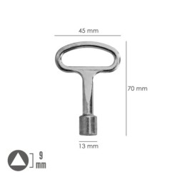 Llave Cierre Triangulo 193 9 mm,