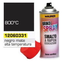 Spray Pintura Resistente Altas Temperaturas Negro Mate 400 ml,