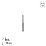 Broca Sds Plus 8 Filos Cortantes Especial Para Hormigon Armado Ø 7 x 100 mm, Broca Paredes, Broca Cimientos, Broca Muros al por 