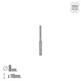 Broca Sds Plus 8 Filos Cortantes Especial Para Hormigon Armado Ø 8 x 110 mm, Broca Paredes, Broca Cimientos, Broca Muros al por 