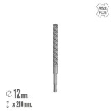 Broca Sds Plus 8 Filos Cortantes Especial Para Hormigon Armado Ø 12 x 210 mm, Broca Paredes, Broca Cimientos, Broca Muros al por