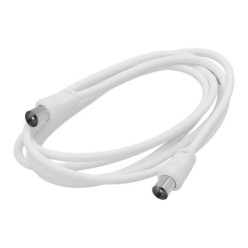 Prolongacion Tv - Video, 2 metros Toma 9,5 mm, Con Adaptador Macho Hembra