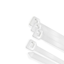 Brida Nylon 100%, Color Blanco / Natural 2,5 x 100 mm, 100 Piezas, Abrazadera Plastico, Organizador Cables, Alta Resistencia