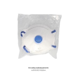 Mascarilla FFP2 Rigida Con Valvula (10 Unidades) Envasadas Individualmente