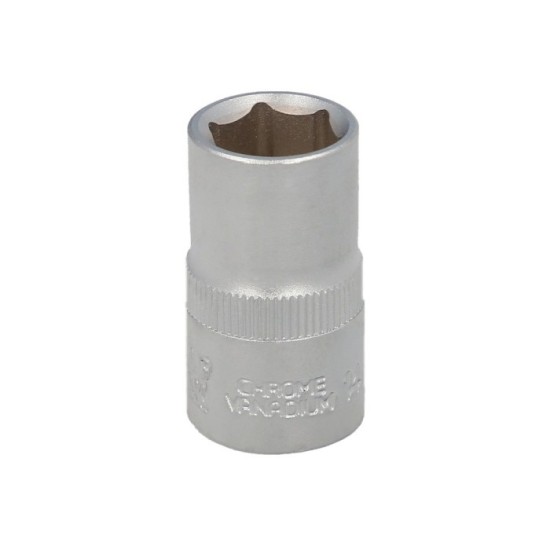 Llave Vaso 1/2" Hexagonal 15 mm, Perfil de 6 caras, Acero Cromo Vanadio, Aristas Redondas al por Mayor | Almacén de Ferretería