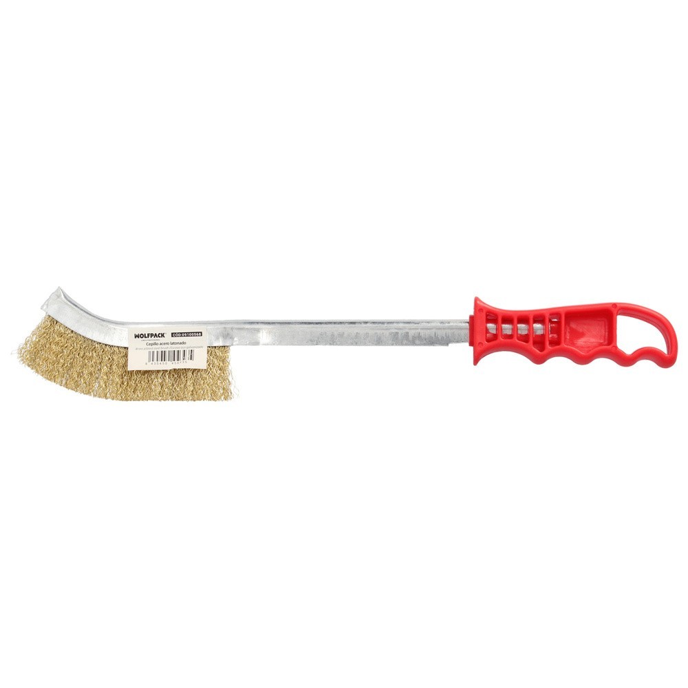 Cepillo Manual Acero Latonado Mango Rojo 34 cm, al por Mayor | Almacén de Ferretería