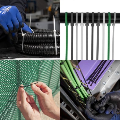 Brida Nylon 100%, Color Verde 3,6 x 140 mm, Bolsa 100 Unidades, Abrazadera Plastico, Organizador Cables, Alta Resistencia