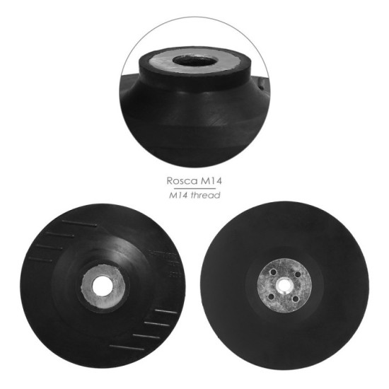 Plato Amoladora Nylon Ø 178 mm, Con Rosca M14, Disco Plástico Para Bonete al por Mayor | Almacén de Ferretería