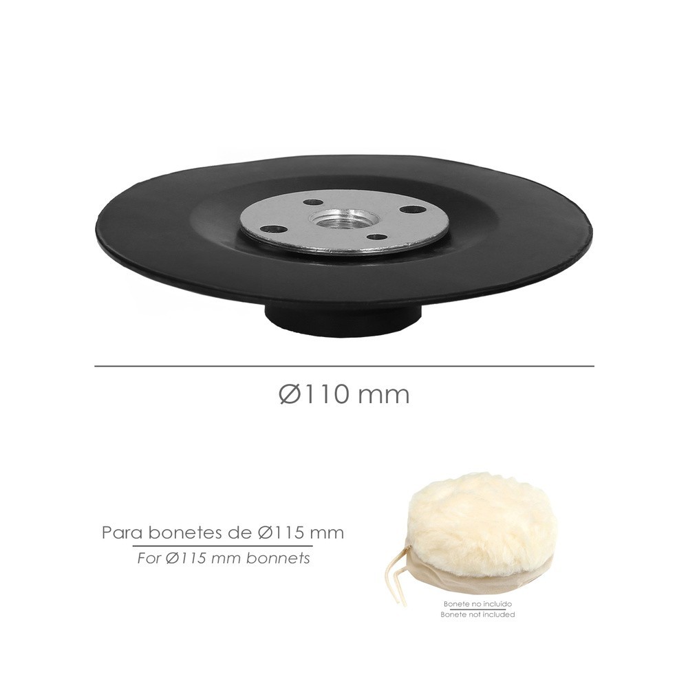 Plato Amoladora Nylon Ø 115 mm, Con Rosca M14, Disco Plástico Para Bonete al por Mayor | Almacén de Ferretería
