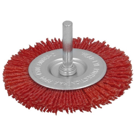 Cepillo Nylon Disco Ø100 mm, 1/4", Lijar y Pulir Madera, Metal, Acero Inoxidable, Cepillo Taladro, Cepillo Pulir, Cepillo Lijar 