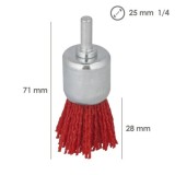 Cepillo Nylon Brocha Ø 25 mm, Cepillo De Lijado Nailon, Cepillo Para Taladro De Nailon, Cepillo De Alambre Abrasivo De Nailon al