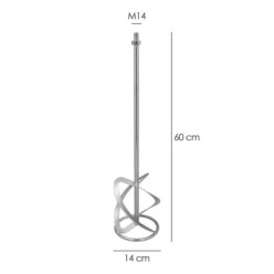 Mezclador Cola Recambio M14 140x600 mm,