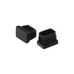 Contera Plástico Rectangular Interior, Color Negro 30x20 mm Bolsa 200 Unidades,
