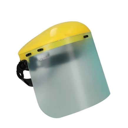 Protector Facial Con Arnes Ajustable Pantalla Policarbonato 390x200 mm, visera Seguridad, Anti Impactos, Casco Desbrozadora