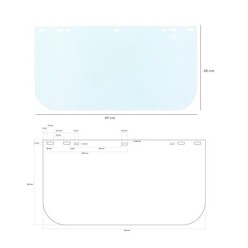 Protector Facial Con Arnes Ajustable Pantalla Policarbonato 390x200 mm, visera Seguridad, Anti Impactos, Casco Desbrozadora