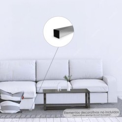 Contera Plástico Rectangular Interior, Color Negro 100x40 mm Bolsa 25 Unidades,