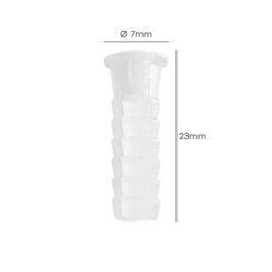 Taco Wolfpack Plástico Blanco    7 mm, (25 unidades)