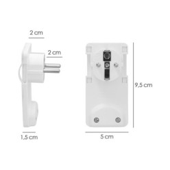 Clavija Enchufe Ultraplano 7 mm, con Asas De Extraccion 16 A - 250 V, Tras Muebles, 3 Cables, Toma Schuko