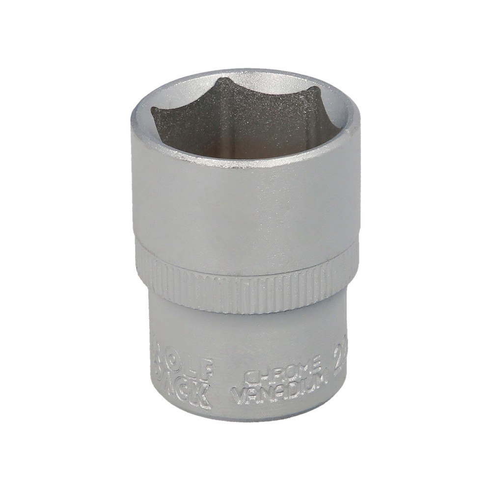Llave Vaso 1/2" Hexagonal 22 mm, Perfil de 6 caras, Acero Cromo Vanadio, Aristas Redondas al por Mayor | Almacén de Ferretería