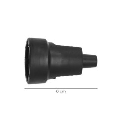 Base Aerea Toma Tierra Goma 4/4,8 mm, Negro (Industrial)