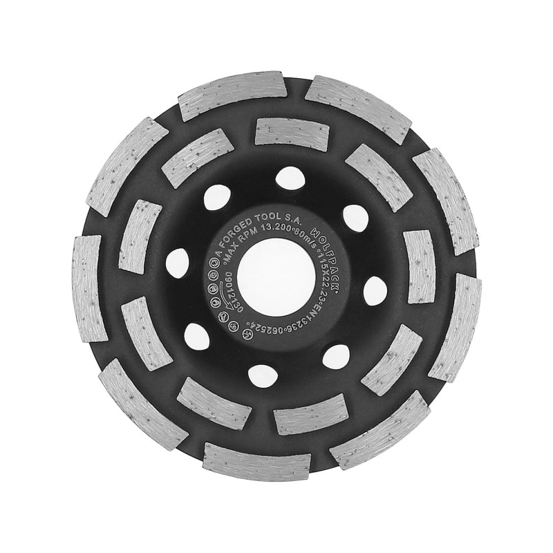 Disco Diamante Desbaste Ø 115 mm, Doble Corona Segmentado