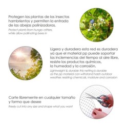 Malla Protectora Avicola BOP 16 x 16 mm, 50 gramos/m2, 1m, x 10 m,