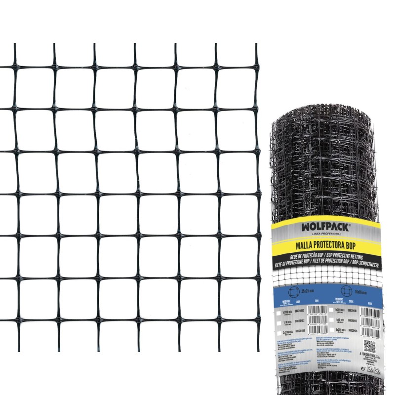 Malla Protectora Avicola BOP 16 x 16 mm, 50 gramos/m2, 2 m, x 200 m,