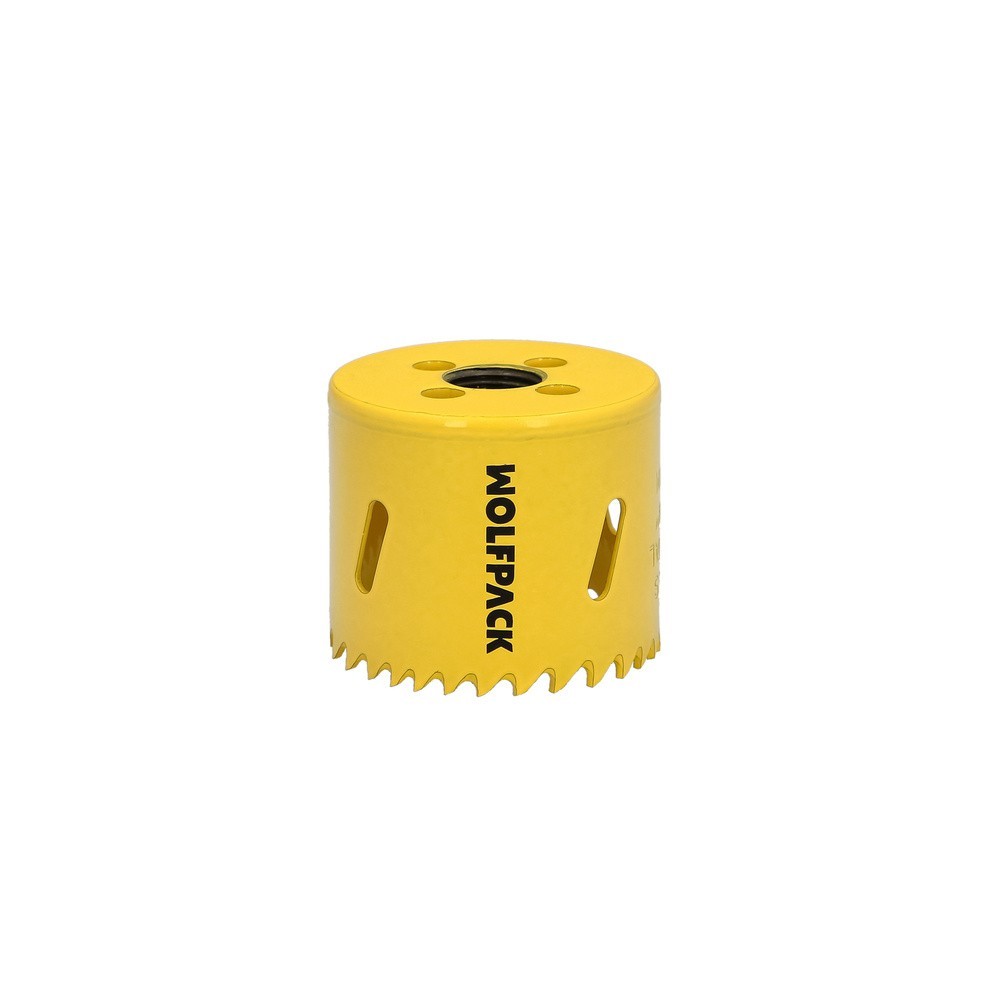 Corona Sierra Bimetal Ø 57 mm, Templado Termico, Base Reforzada, Corona Madera, Broca Agujeros Madera, Acero, Hierro, Plasticos 
