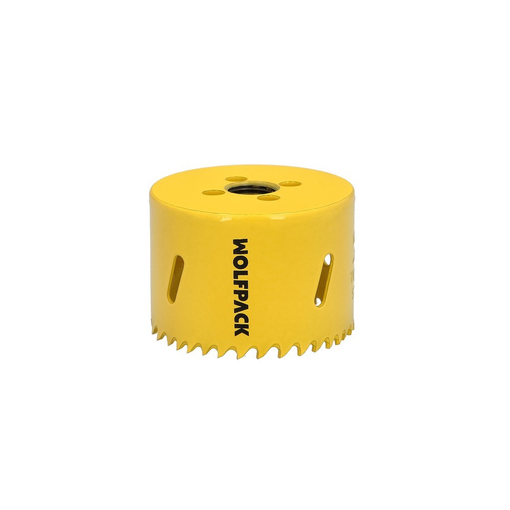 Corona Sierra Bimetal Ø 65 mm, Templado Termico, Base Reforzada, Corona Madera, Broca Agujeros Madera, Acero, Hierro, Plasticos 