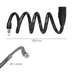 Cable Bicicleta Espiral Con Llave Ø 12 mm, x 150 cm,