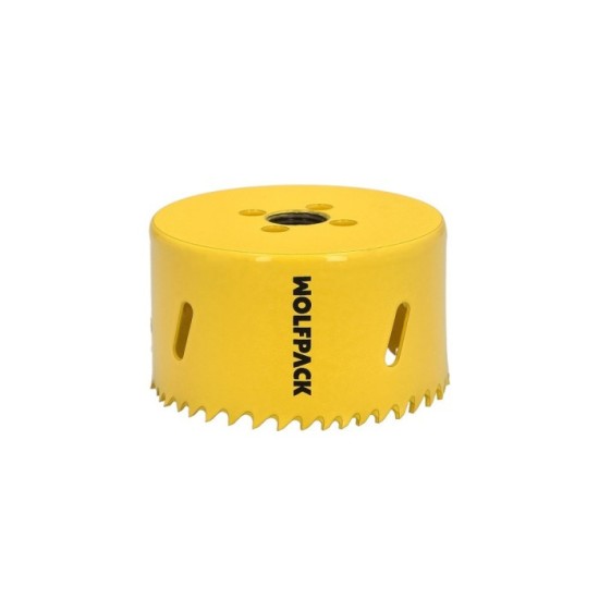 Corona Sierra Bimetal Ø 76 mm, Templado Termico, Base Reforzada, Corona Madera, Broca Agujeros Madera, Acero, Hierro, Plasticos 