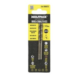 Broca Cobalto Hss Cilindrica 4,50 mm, Blister 2 Unidades,