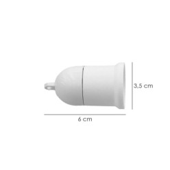 Portalamparas 4 Amperios Rosca E-27 Obra Blanco,