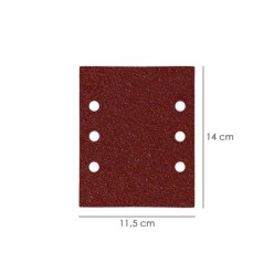 Lija Recambio Con Velcro 114x140 mm, Con Agujeros Grano 40 (10 Piezas)