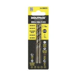 Broca Cobalto Hss Cilindrica 6,00 mm, Blister 2 Unidades,