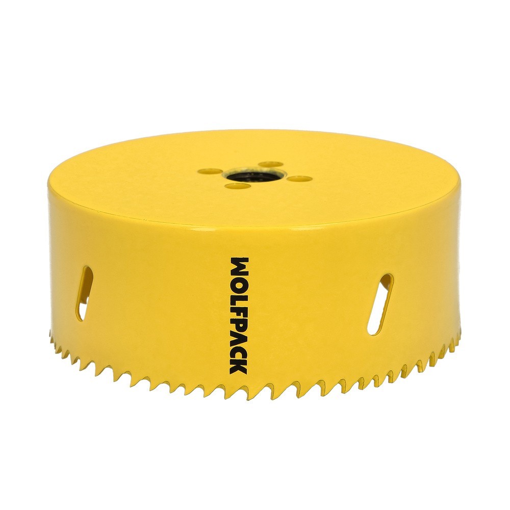 Corona Sierra Bimetal Ø 111 mm, Templado Termico, Base Reforzada, Corona Madera, Broca Agujeros Madera, Acero, Hierro, Plasticos