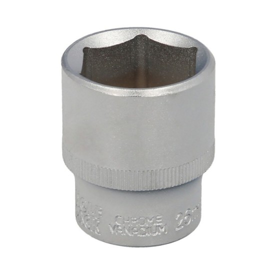 Llave Vaso 1/2" Hexagonal 26 mm, Perfil de 6 caras, Acero Cromo Vanadio, Aristas Redondas al por Mayor | Almacén de Ferretería