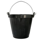 Cubo Obra Industrial Goma 10 Litros Con Pico Vertedor, Base y Laterales Reforzado, Espesor 1 cm, Espuerta Obra, Cubo Goma Obra a