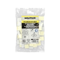 Base Adhesiva Para Bridas 19x19 mm, Blanca Bolsa 100 Unidades