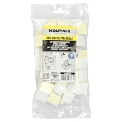 Base Adhesiva Para Bridas 28x28 mm, Blanca Bolsa 100 Unidades