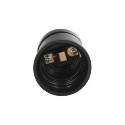 Portalamparas 4 Amperios Rosca E-27 Obra Negro,