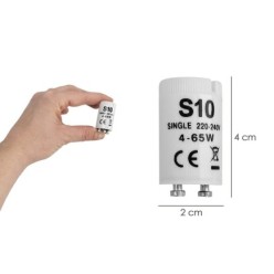 Cebador 4 - 65 Watt, Cebador Fluorescente, Arrancador Tubo Fluorescente, Cebador Encendido Rápido,