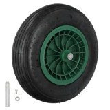 Rueda Carretilla Neumatica Para Carretilla Obra / Jardin Llanta Plastico Eje Ø 20 mm, Rueda Carretilla Jardin, Carro Invernadero