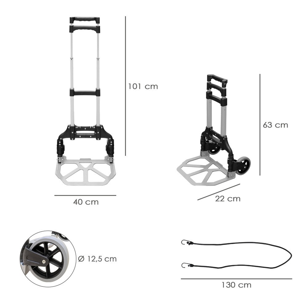 Carretilla Plegable Aluminio Portatil   60 kg, al por Mayor | Almacén de Ferretería
