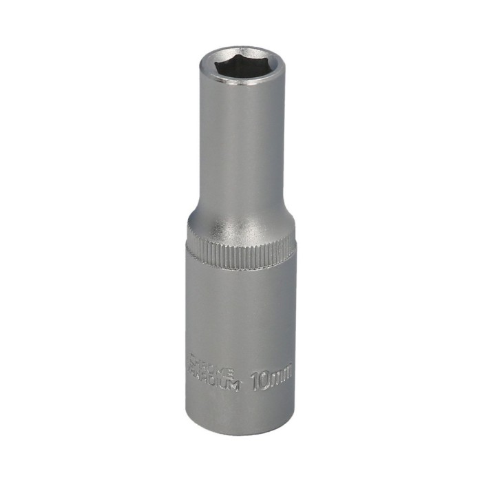Llave Vaso 1/2" Hexagonal Larga 10 mm, Perfil de 6 caras, Acero Cromo Vanadio, Aristas Redondas al por Mayor | Almacén de Ferret
