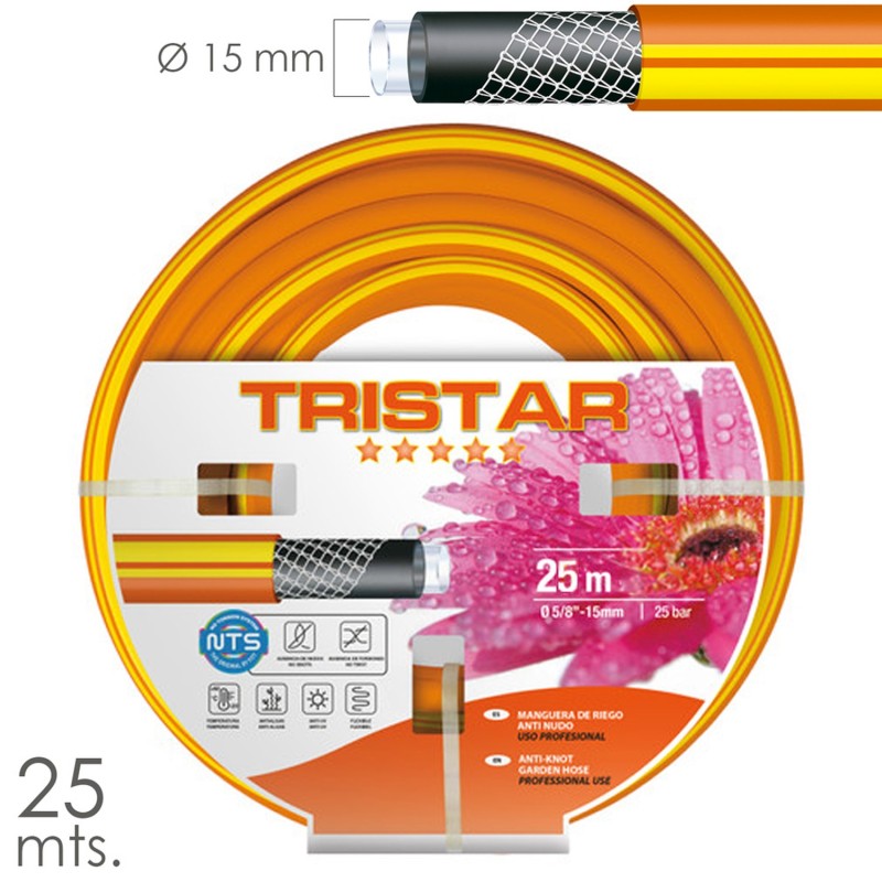 Manguera Tricotado No Torsion 15 mm, - 5/8" Rollo 25 Metros