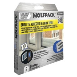 Burlete Elástico "E" 6 m, x 9 mm, Blanco