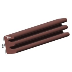 Burlete Elástico "E" 6 m, x 9 mm, Marrón