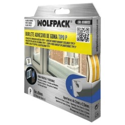 Burlete Elástico "P" 6m, x 9mm, Blanco