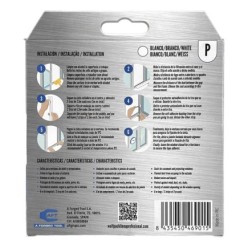 Burlete Elástico "P" 6m, x 9mm, Blanco